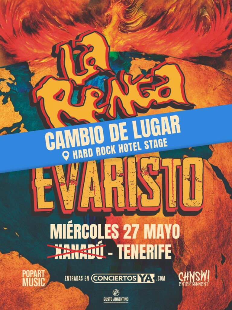Cartel La Renga en Tenerife